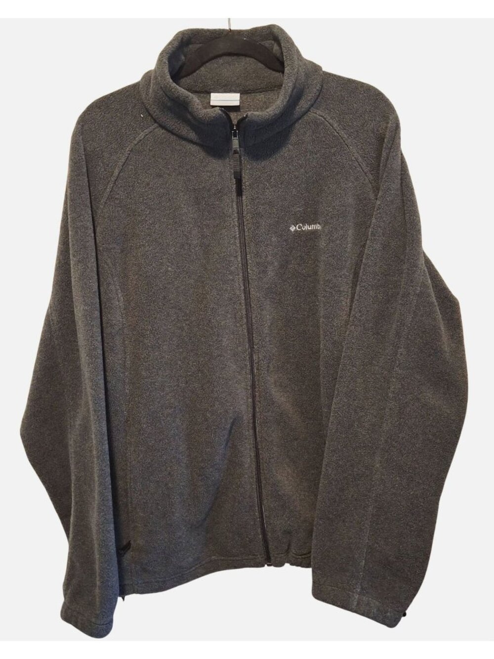 Columbia Mens Gray Full-Zip Fleece Jacket 3X Lightweight Warm Outerwear Comfort